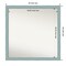 Amanti Art Non-Beveled Wood Wall Mirror, Sky Blue Rustic Frame